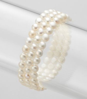 Genuine Freshwater Pearl Weave Stretch Bracelet