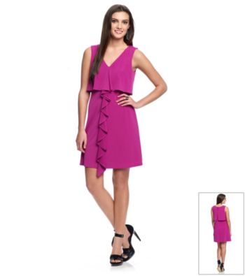 Jessica Simpson Sleeveless Popover Ruffle Dress