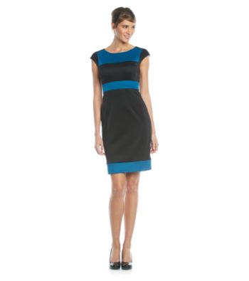London Times® Colorblock Scuba Dress