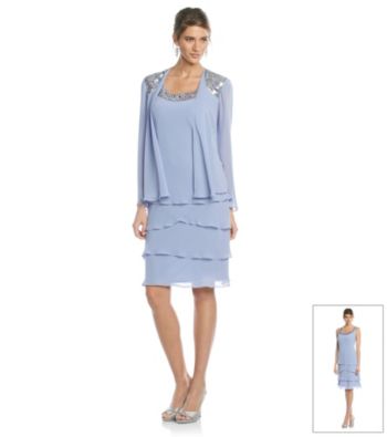 S.L. Fashions Petites' Sequin Jacket Dress
