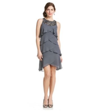 S.L. Fashions Petites' Beaded Tiered Dress