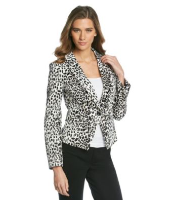AGB®Cheeatah Printed One-Button Jacket