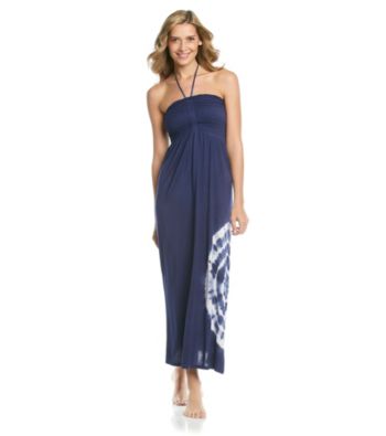 Raviya Smocked Top Long Length Tie-Dye Maxi Dress with Rhinestone Detail