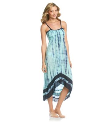 Raviya Tie Dye High/Low Hemline Maxi Dress with Seaming Detail