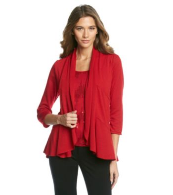 Notations® Sequined Layered-Look Top