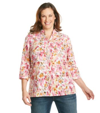 Breckenridge® Plus Size Printed Burnout Shirt