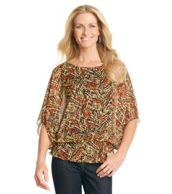 Studio Works® Printed Peplum Top