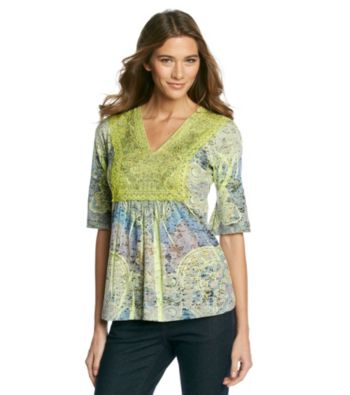 Oneworld Lace Print Top
