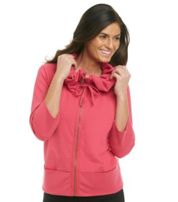 Fever™ Scrunch Collar Zip Jacket