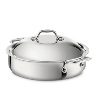 All-Clad® Stainless Steel 4-qt. Sauteuse with Lid