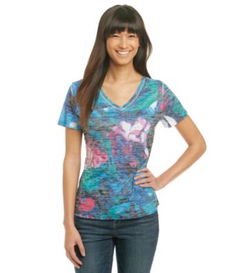 Laura Ashley® V-Neck Garden Sublimation Tee