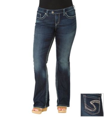 Silver Jeans Co. Plus Size Tuesday Straight Fit Low-Rise Bootcut Jeans