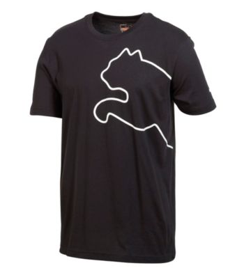 PUMA® Men's Black Cat Logo Tee