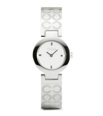 COACH STAINLESS STEEL MERCER BANGLE WATCH