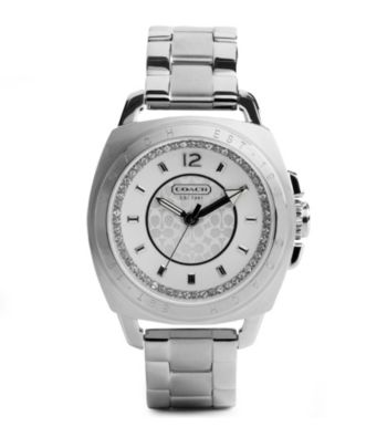 COACH STAINLESS STEEL BOYFRIEND BRACELET WATCH