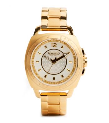 COACH GOLD BOYFRIEND BRACELET WATCH