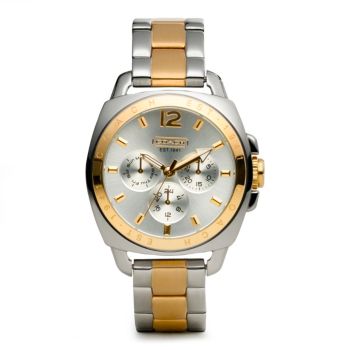 COACH TWO TONE BOYFRIEND BRACELET WATCH