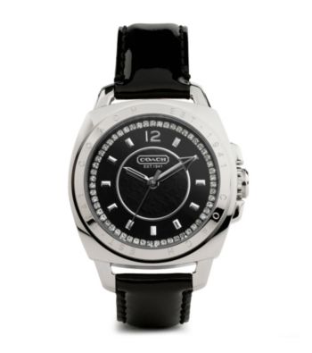 COACH BLACK BOYFRIEND STRAP WATCH
