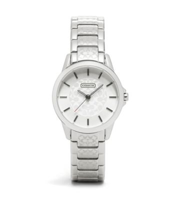COACH STAINLESS STEEL CLASSIC SIGNATURE SMALL BRACELET WATCH