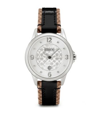 COACH SIGNATURE FABRIC CLASSIC SIGNATURE STRAP WATCH