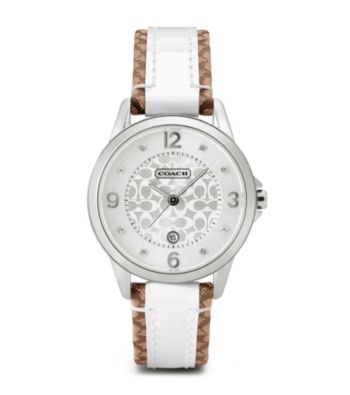 COACH SIGNATURE FABRIC CLASSIC SIGNATURE STRAP WATCH