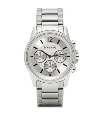 COACH STAINLESS STEEL CLASSIC SIGNATURE SPORT BRACELET WATCH