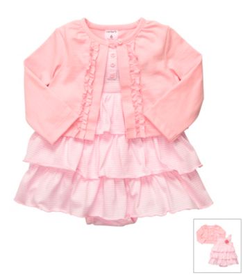 Carter's® Baby Girls' Pink/White Striped Dress Set