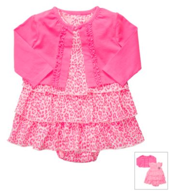 Carter's® Baby Girls' Pink/White Animal Dress Set