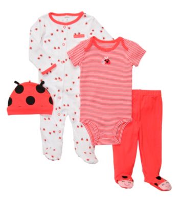 Carter's® Baby Girls' Red/White 4-pc. Ladybug Set