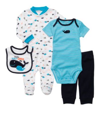Carter's® Baby Boys' Blue 4-pc. Whale Set