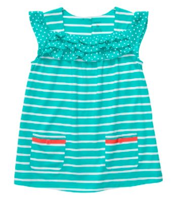 Carter's® Baby Girls' Teal Striped Babydoll Top