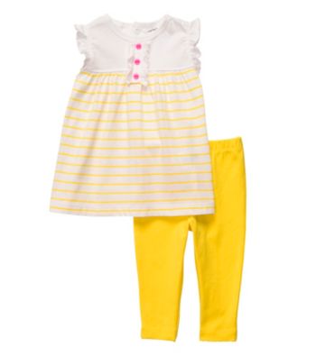Carter's® Baby Girls' Yellow Striped 2-pc. Pants Set