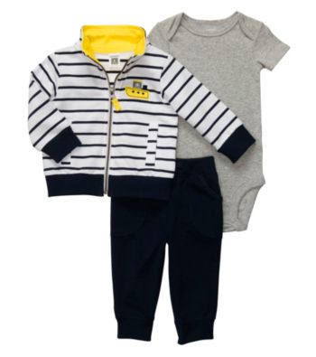 Carter's® Baby Boys' Navy Striped 3-pc. Cardigan Set