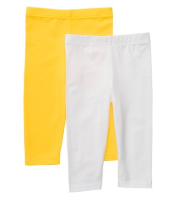 Carter's® Baby Girls' Yellow/White 2-pk. Capri Leggings