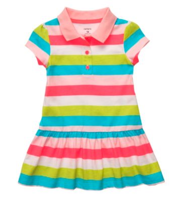 Carter's® Baby Girls' Multi Striped Polo Dress