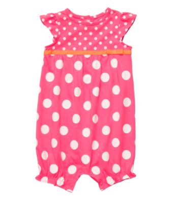 Carter's® Baby Girls' Pink Polka-Dot Romper