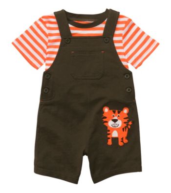 Carter's® Baby Boys' Olive Tiger Shortall Set
