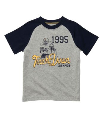 Carter's® Baby Boys' Grey Football Raglan Tee