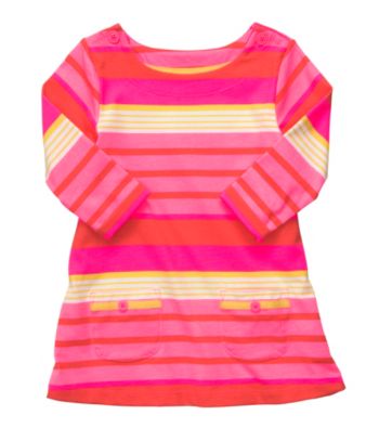 Carter's® Girls' 4-6X Pink Striped 3/4 Sleeve Knit Tunic
