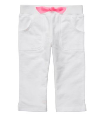 Carter's® Girls' 4-6X White French Terry Capris