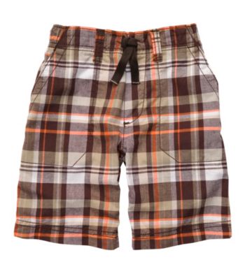 Carter's® Boys' 2T-7 Brown Plaid Pull On Shorts