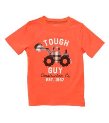 Carter's® Boys' 2T-7 Orange Short Sleeve Tough Guy Tee
