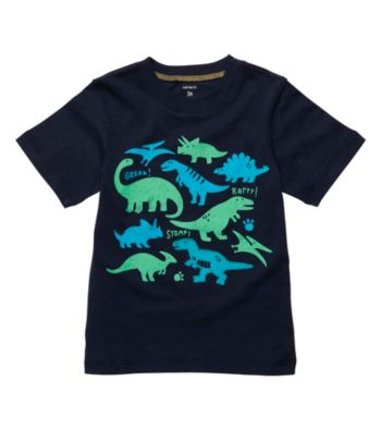 Carter's® Boys' 2T-4T Navy Short Sleeve Dinos Tee