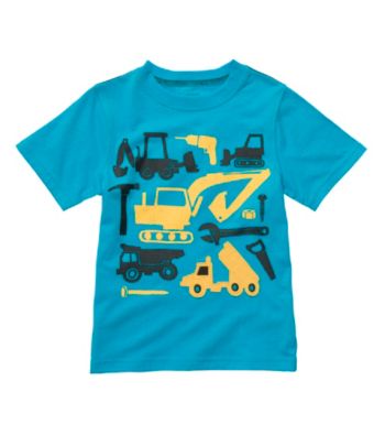 Carter's® Boys' 2T-4T Blue Short Sleeve Dump Trucks Tee