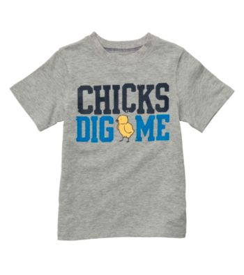 Carter's® Boys' 2T-7 Grey Short Sleeve 