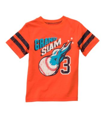 Carter's® Boys' 2T-7 Orange Short Sleeve Grand Slam Tee