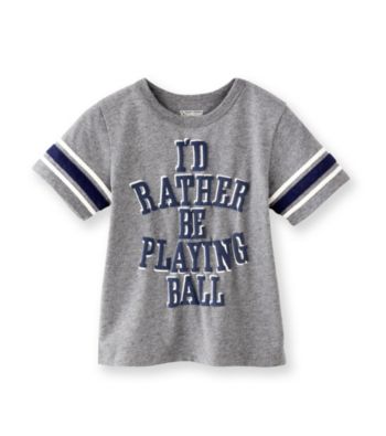OshKosh B'Gosh® Boys' 2T-4T Grey Short Sleeve Play Ball Tee