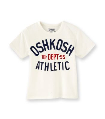 OshKosh B'Gosh® Boys' 2T-7 White Short Sleeve Athletic Dept Tee