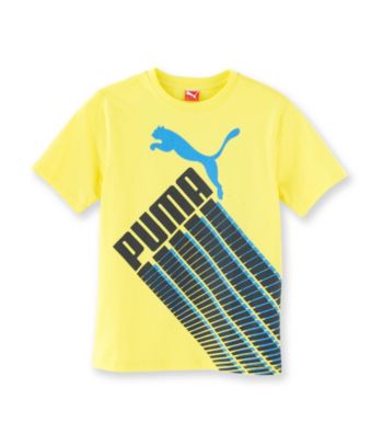 PUMA® Boys' 2T-7 Yellow Short Sleeve Racing Tee
