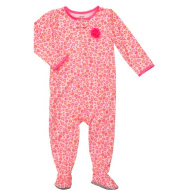 Carter's® Girls' 12M-2T Neon Pink Flower Print Footie Pajamas